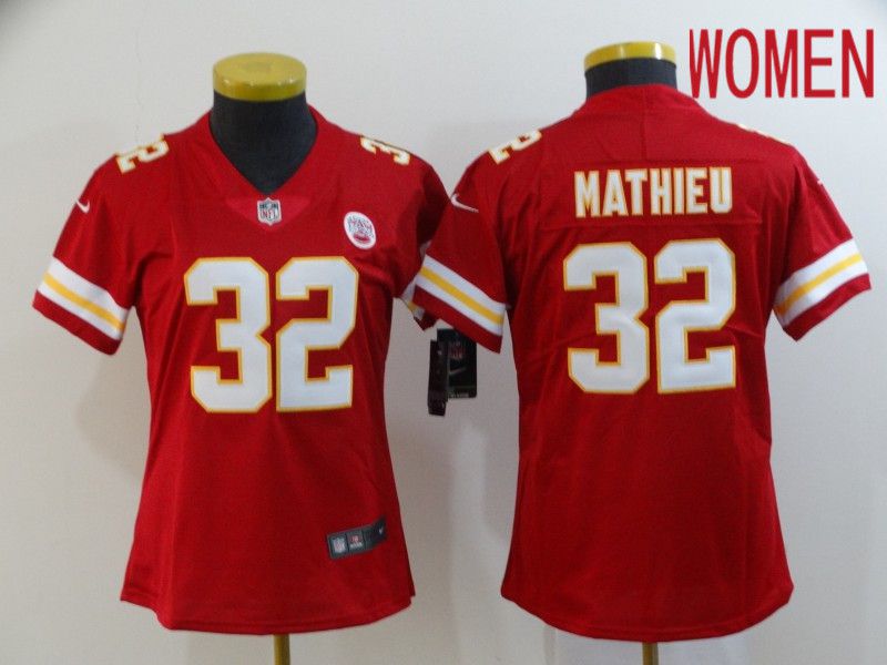 Women Kansas City Chiefs 32 Mathieu Red Nike Vapor Untouchable Limited NFL Jersey